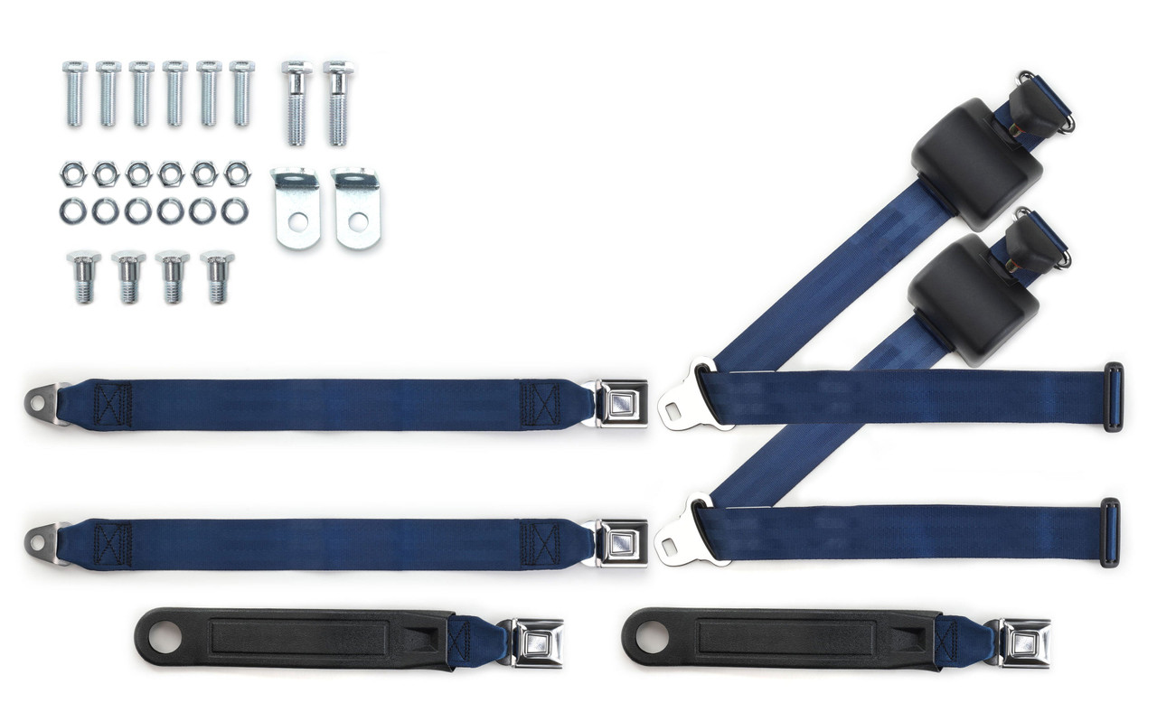 RetroBelt 1973-1991 GM or Chevrolet Truck Shoulder Belt Kit with Push Button Buckles –  For Bench Seats - RetroBelt view 4
