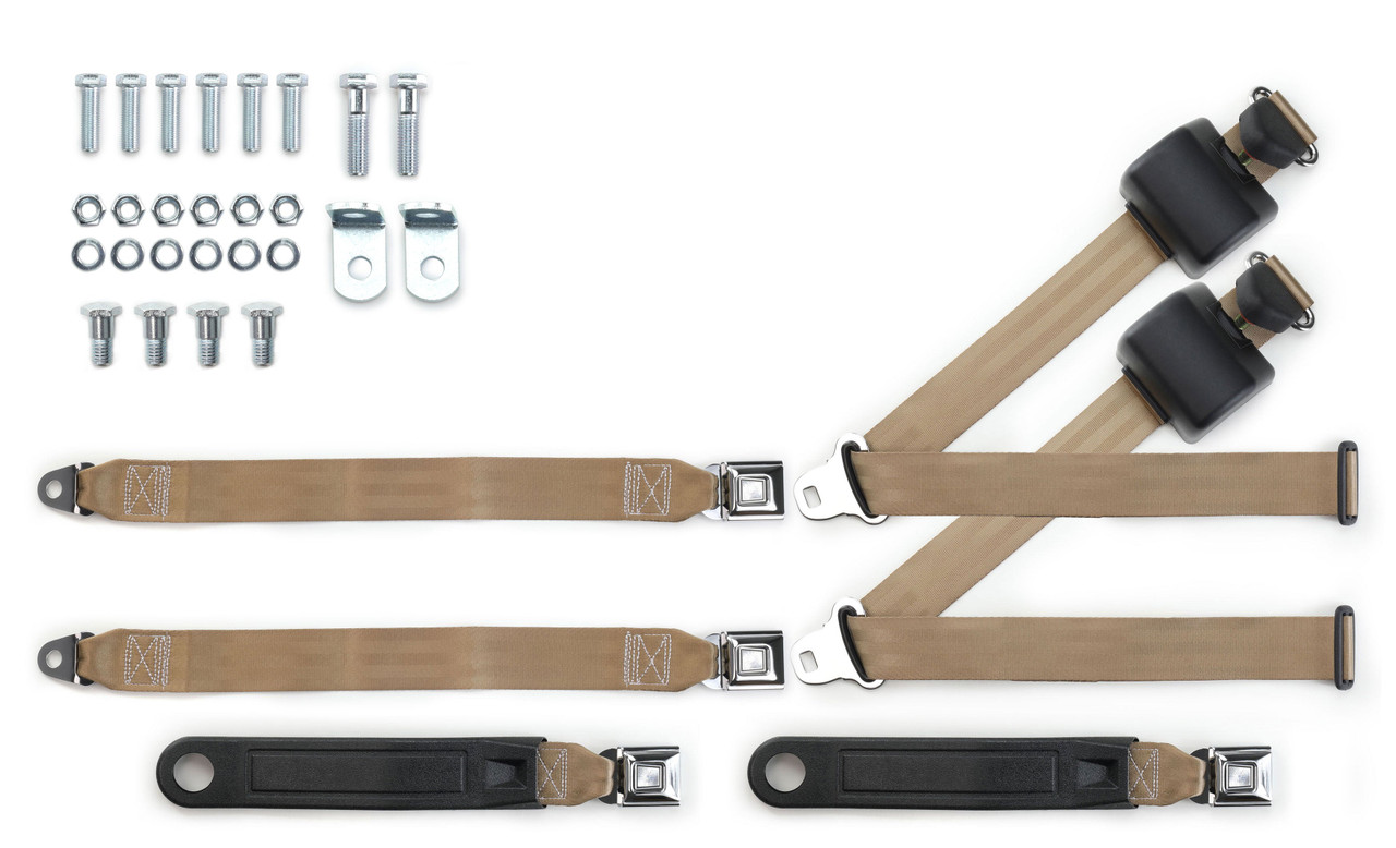 RetroBelt 1973-1991 GM or Chevrolet Truck Shoulder Belt Kit with Push Button Buckles –  For Bench Seats - RetroBelt view 6