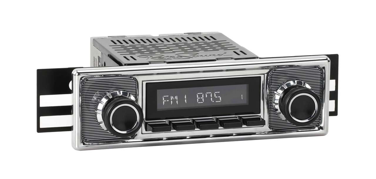 RetroSound 1955-1963 Mercedes-Benz 180 RetroRadio with Pinstripe/Chrome Faceplate - view 5