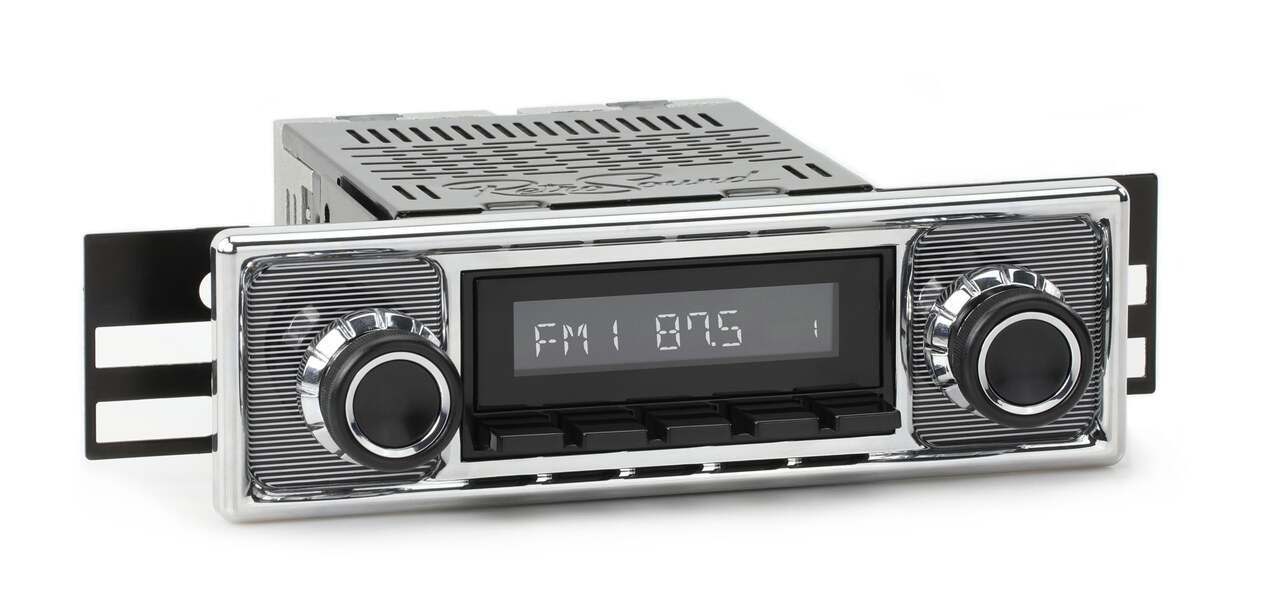 RetroSound 1960-1966 Mercedes-Benz 300 Series RetroRadio with Pinstripe/Chrome Faceplate
