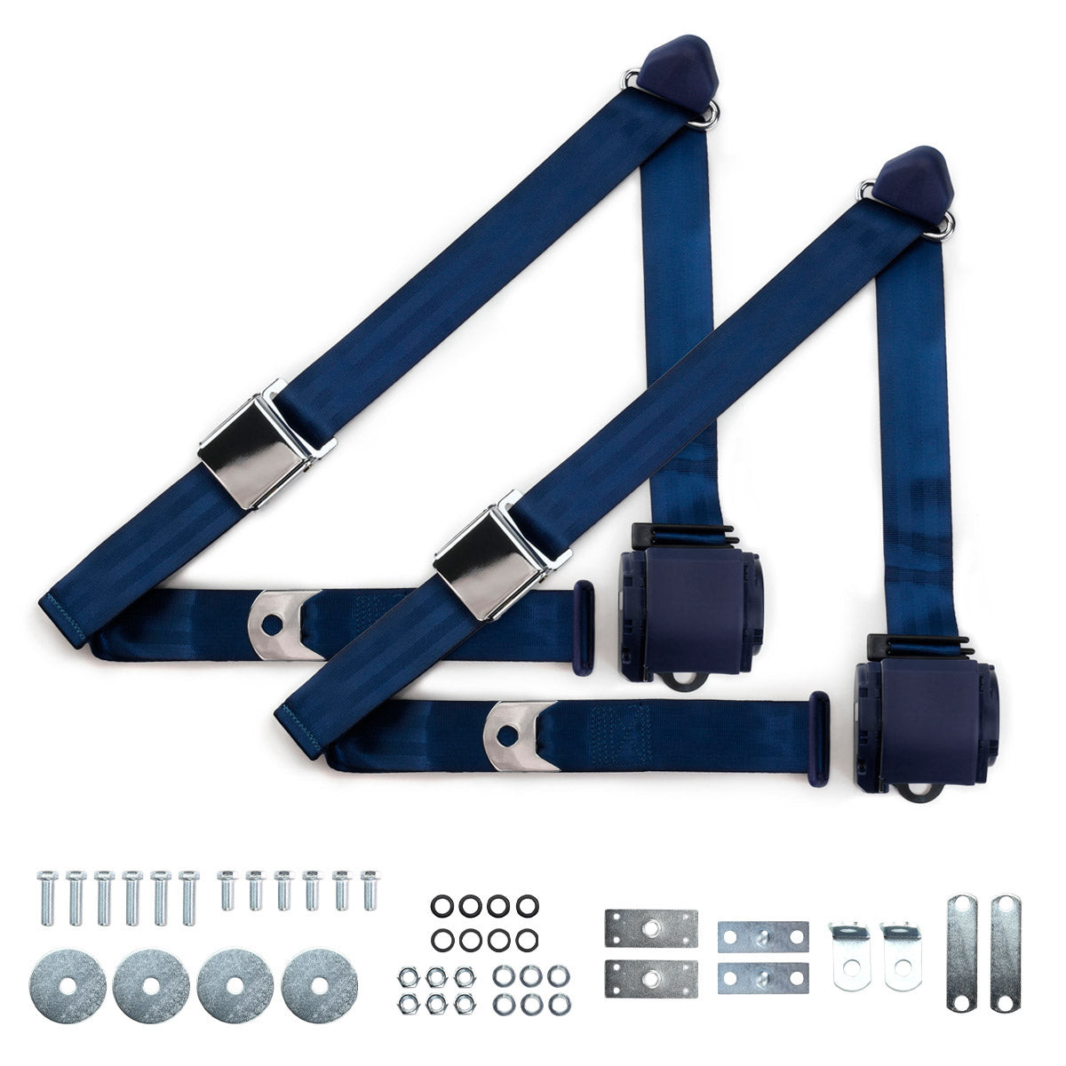 RetroBelt 1955-1957 Chevrolet One-Fifty Shoulder Belt Kit with Aviation Style Buckles - view 5