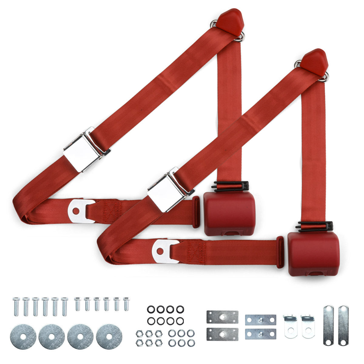 RetroBelt 1955-1957 Chevrolet Two-Ten Shoulder Belt Kit with Aviation Style Buckles - view 3