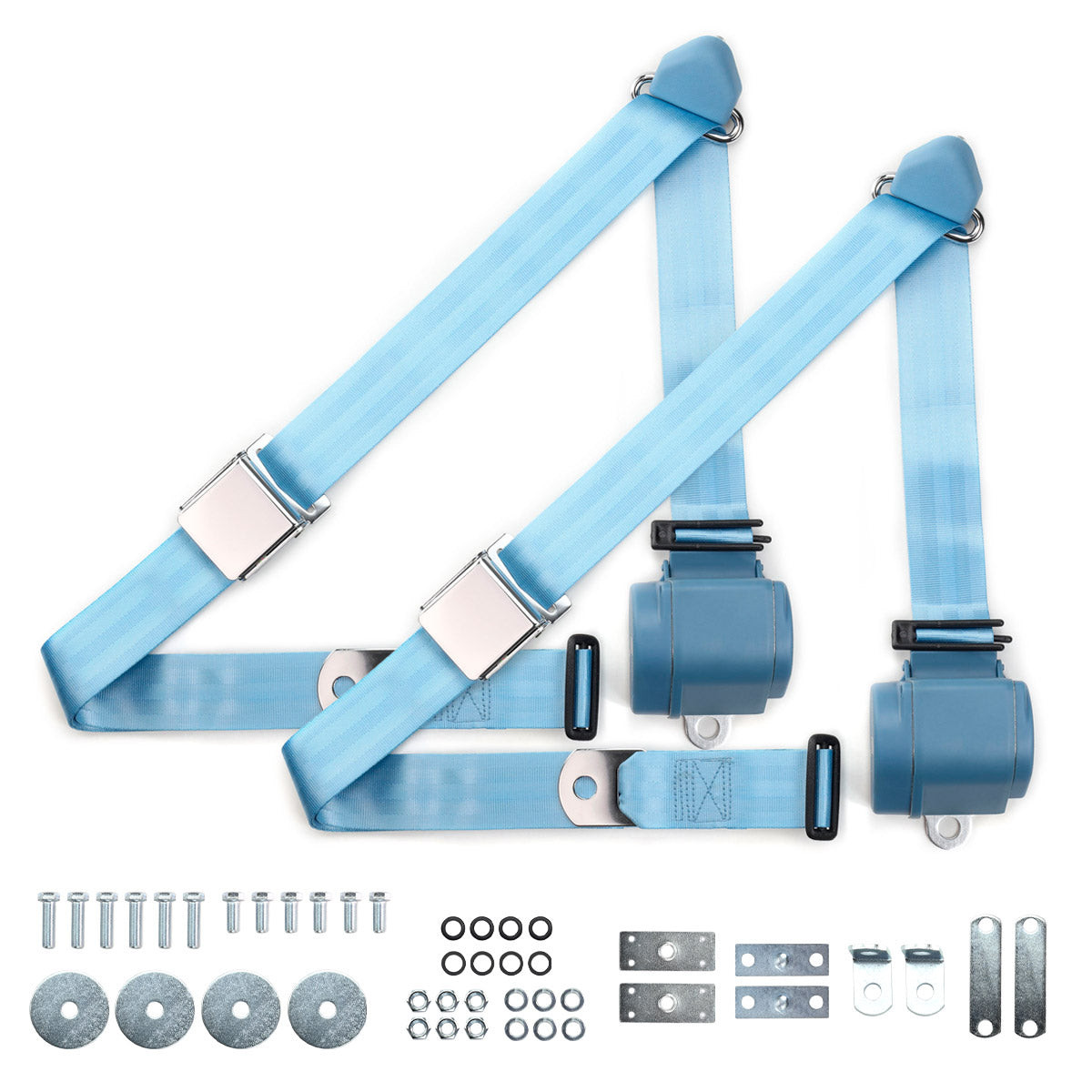 RetroBelt 1955-1957 Chevrolet Two-Ten Shoulder Belt Kit with Aviation Style Buckles - view 7