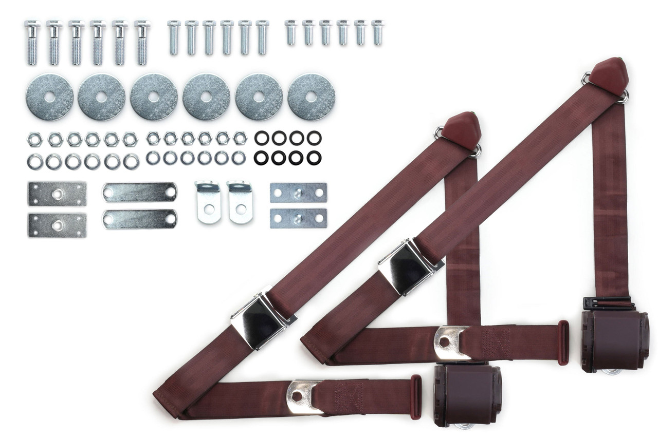 RetroBelt 1964-1967 Chevrolet Chevy II Shoulder Belt Kit with Aviation Style Buckles - view 4