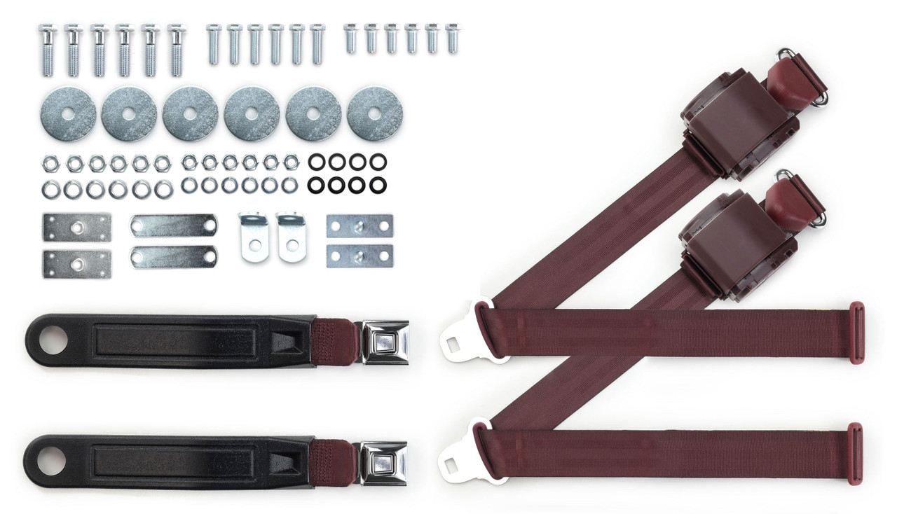 RetroBelt 1964-1972 Oldsmobile F85 Shoulder Belt Kit with Push Button Buckles – For Bucket Seats - view 4