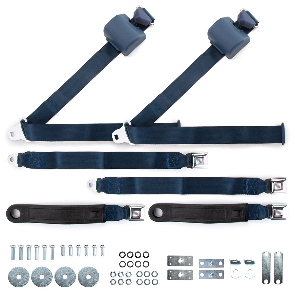 RetroBelt 1964-1975 GM/Chevy Shoulder Belt System with Push Button Buckles – For Bench Seats - view 3