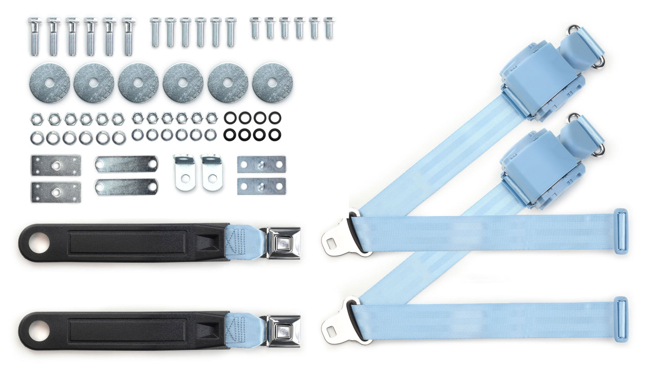 RetroBelt 1964-1975 Pontiac LeMans Shoulder Belt System with Push Button Buckles – For Bucket Seats - view 7
