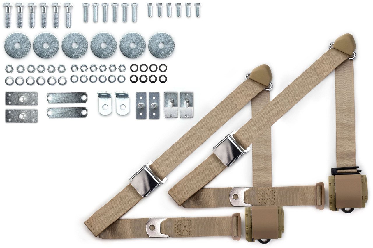 RetroBelt 1967-1973 Mercury Cougar Shoulder Belt Kit with Aviation Style Buckles - view 4