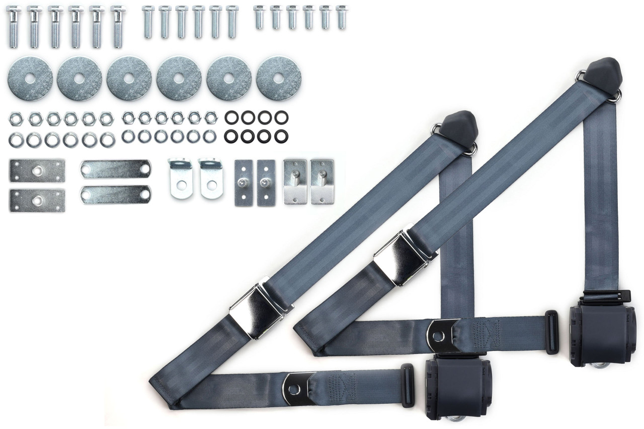RetroBelt 1967-1973 Mercury Cougar Shoulder Belt Kit with Aviation Style Buckles - view 6