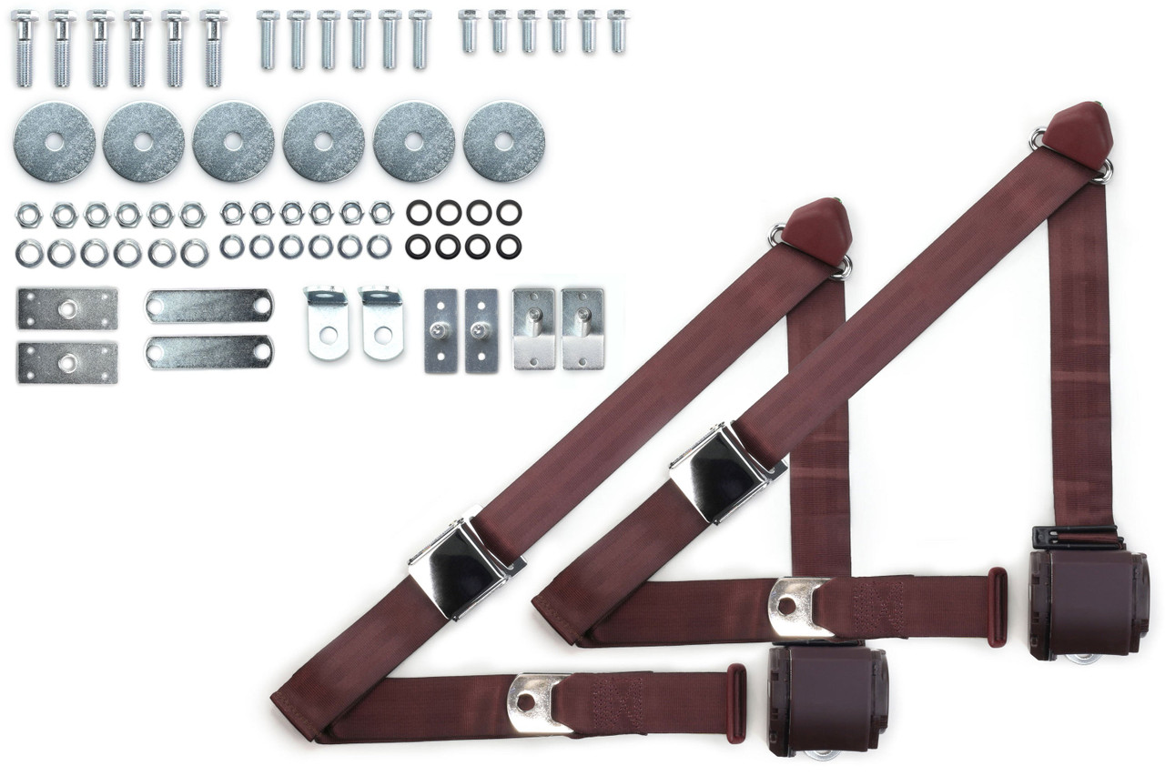 RetroBelt 1967-1973 Mercury Cougar Shoulder Belt Kit with Aviation Style Buckles - view 8