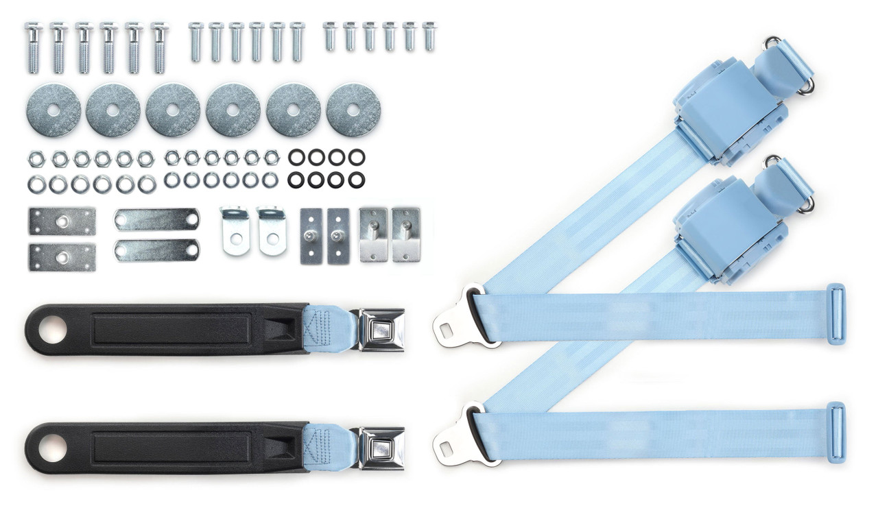 RetroBelt 1967-1973 Mercury Cougar Shoulder Belt Kit with Push Button Buckles – For Bucket Seats - view 7