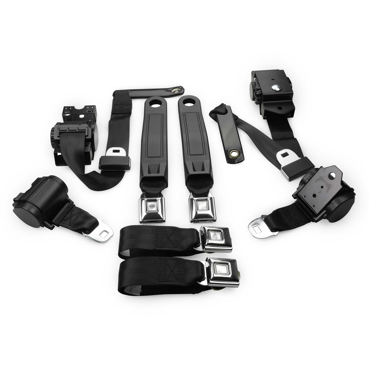 RetroBelt 1974-1981 Chevy Camaro/Pontiac Firebird Kit with Push Button Buckles – Front & Rear Seats - view 2