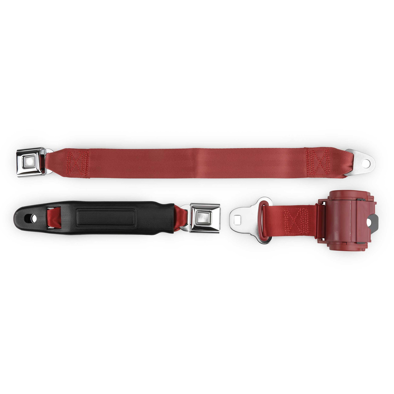 RetroBelt 2-Point Retractable Lap Seat Belt – Push Button – Universal Fit – Bench Seat - view 3