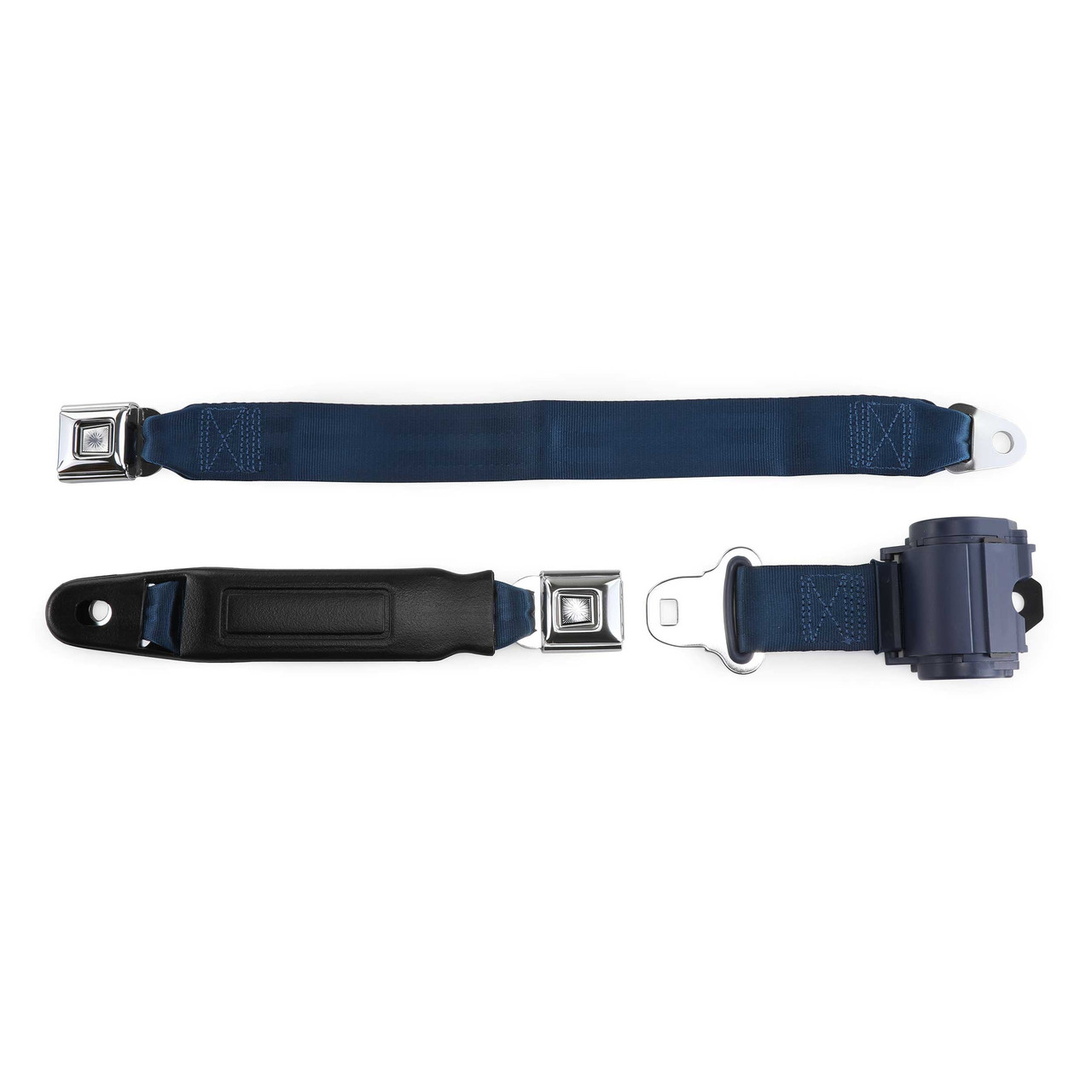 RetroBelt 2-Point Retractable Lap Seat Belt – Push Button – Universal Fit – Bench Seat - view 6
