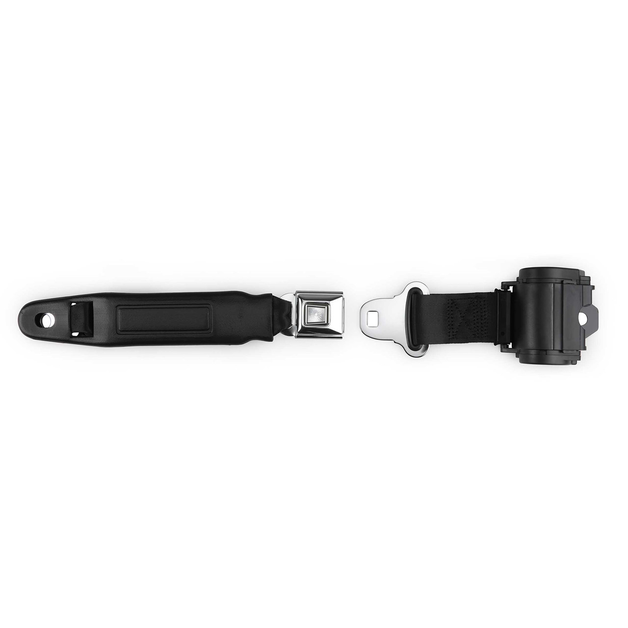 RetroBelt 2-Point Retractable Lap Seat Belt – Push Button – Universal Fit – Bucket Seat
