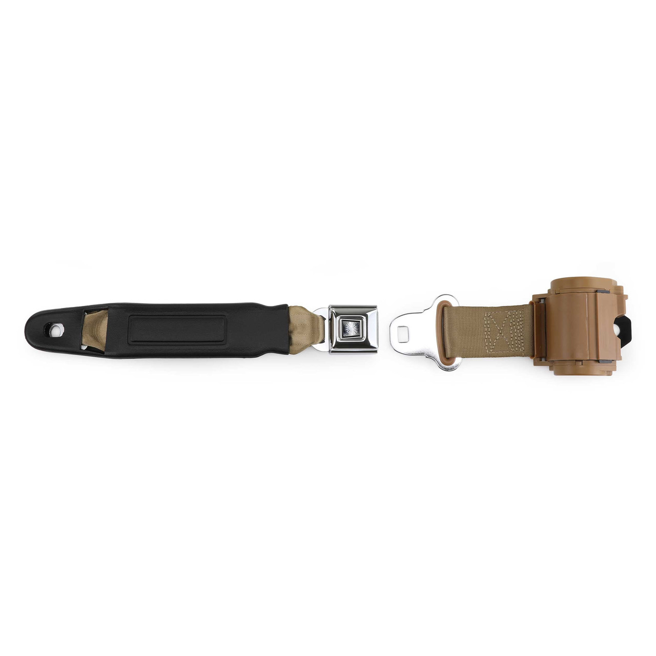 RetroBelt 2-Point Retractable Lap Seat Belt – Push Button – Universal Fit – Bucket Seat - view 2
