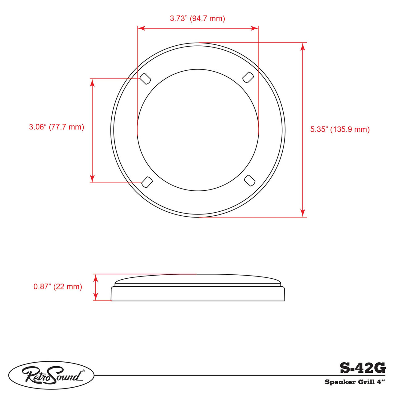 RetroSound Speaker Grill 4" - view 3