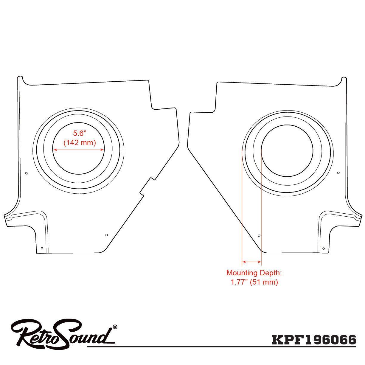 RetroSound Kick Panels for 1960-1965 Mercury Comet - view 6