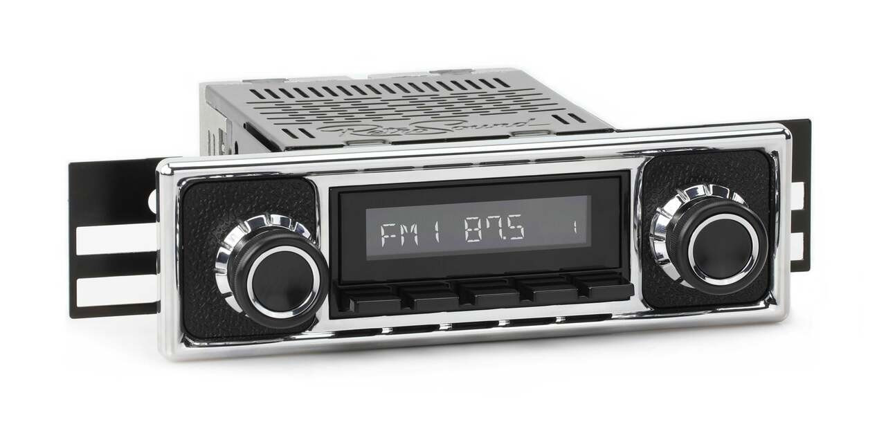 RetroSound 1955-65 Mercedes-Benz 190 DAB+ RetroRadio with Black Pebbled/Chrome Faceplate