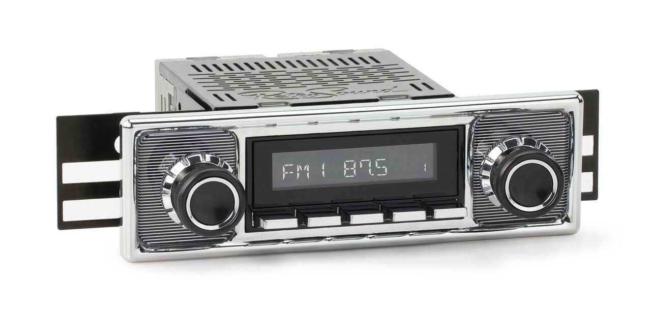 RetroSound 1955-66 Mercedes-Benz 220 DAB+ RetroRadio with Pinstripe/Chrome Faceplate - view 7