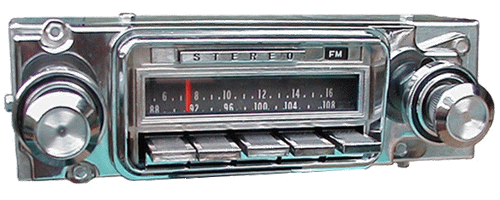 Repro 1966 Pontiac GTO AM/FM/Stereo Radio with bluetooth - Antique Automobile Radio