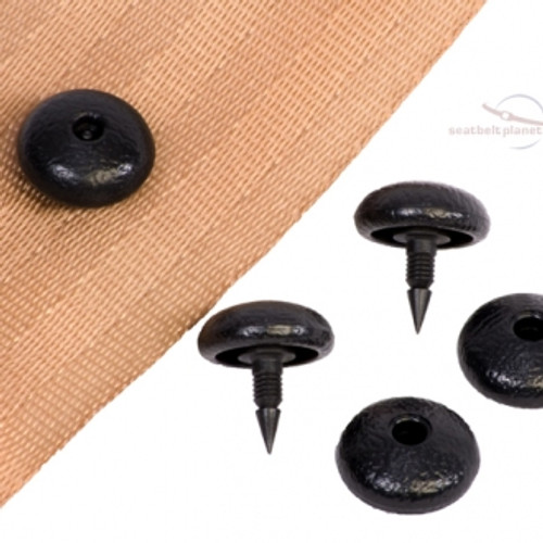 Seatbelt Planet Stop Button Black or Tan Color Option Set/2 1