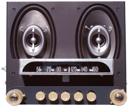 Repro 1951-52 Chevrolet AM/FM/Stereo Radio Without Speakers with bluetooth - Antique Automobile Radio