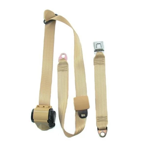 1982-1987 Buick Grand National, Driver or Passenger, Bench Seat Belt with All Metal Push Button Buckle - Seatbelt Planet