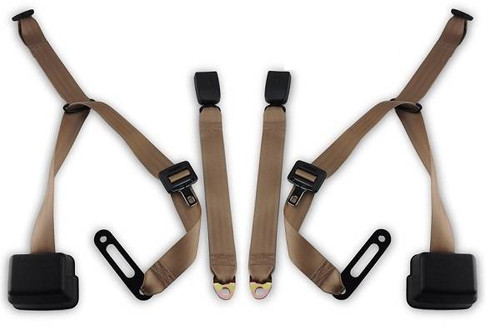 1967-1973 Buick Skylark, Driver & Passenger, Bench Seat Belt Kit - Seatbelt Planet
