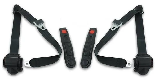 1950-1977 Volkswagen Beetle, Driver & Passenger Seat Belt Kit - Seatbelt Planet