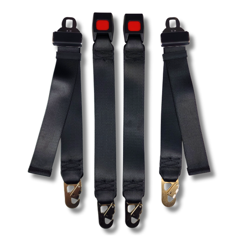 1953-1967 Triumph TR2, Driver & Passenger Seat Belt Kit - Seatbelt Planet
