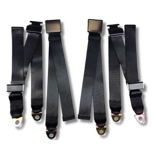 1966-1971 Mercedes-Benz 250 SC, Driver & Passenger Seat Belt Kit - Seatbelt Planet