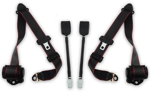 1975-1987 Jaguar XJ12, Driver & Passenger Seat Belt Kit - Seatbelt Planet