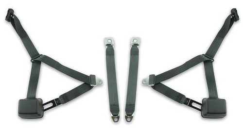 1967-1973 Chevrolet Caprice, Driver & Passenger, Bench Seat Belt Kit - Seatbelt Planet