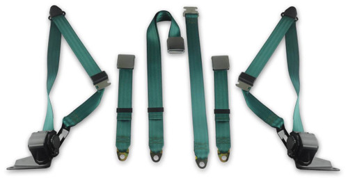 1968-1972 GMC Pickup, Driver, Passenger, & Center, Bench Seat Belt Kit - with Gas Tank - Seatbelt Planet