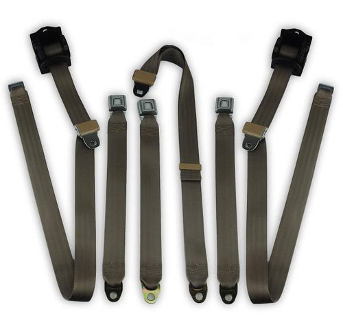1976-1986 Ford F-Series, Standard or Crew Cab, Driver, Passenger & Center, Bench Seat Belt Kit - Seatbelt Planet