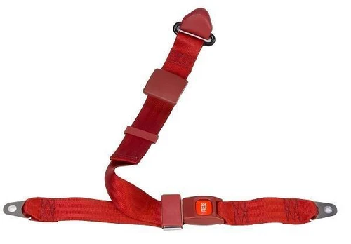 1988-1990 Toyota Land Cruiser FJ62 Rear Driver or Passenger Seat Belt - Push Button - Seatbelt Planet