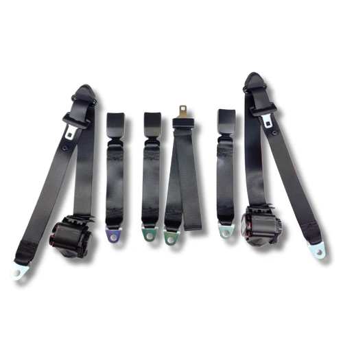 Seatbelt Planet 1981-Early 1984 Toyota Land Cruiser FJ60 Rear Driver, Passenger & Center Seat Belt Kit - End Release