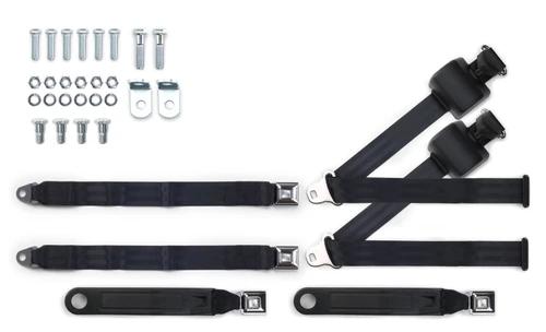 RetroBelt 1973-1991 GM or Chevrolet Truck Shoulder Belt Kit with Push Button Buckles –  For Bench Seats - RetroBelt