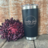 Black and Dusty Pink 20oz Tumbler with Magslider Lid