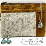 'Ava' Country Girls Small Cowhide Leather Clutch