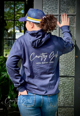 Country Girls Navy Sunflower Fleeced Hoodie