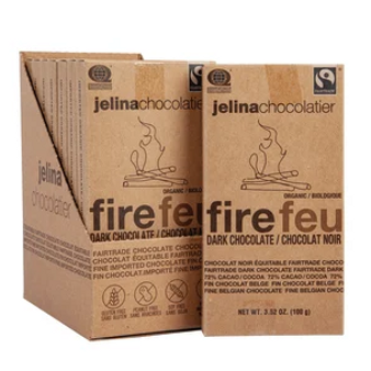 Jelina 72% Fire Dark Chocolate 3.52oz bar