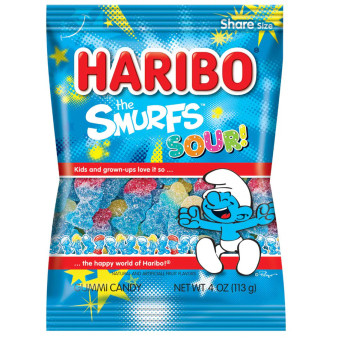 Haribo Smurfs Sour 4oz