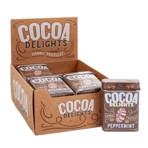Cocoa Delights Peppermint Candy 1.07oz tin