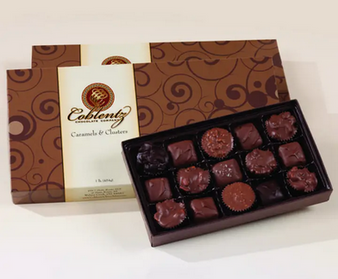 Coblentz Chocolate Caramel & Cluster Gift Box 8oz SALE