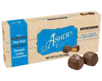 Asher's Sea Salt Caramels 8pc 5.2oz box SALE
