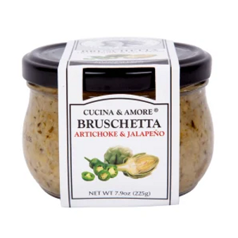 CUCINA & AMORE BRUSHETTA ARTICHOKE & JALAPENO 7.9 OZ JAR