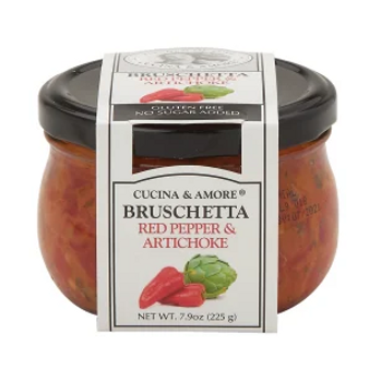 CUCINA & AMORE RED PEPPER & ARTICHOKE BRUSCHETTA 7.9 OZ JAR