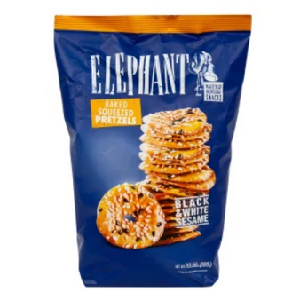 Elephant Pretzels Black & White Sesame 10.58oz